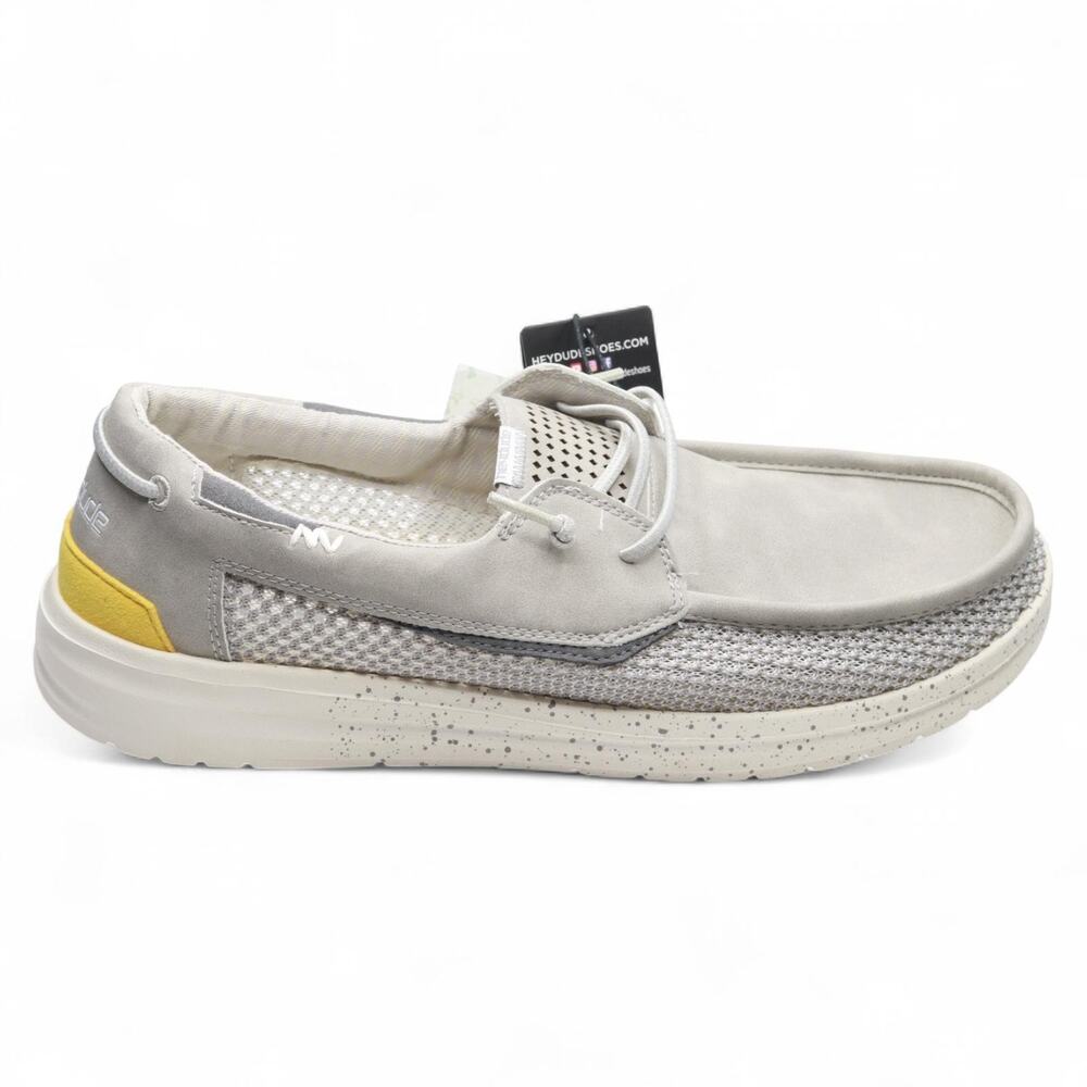 HEYDUDE WELSH GRIP MEN’S SIZE 11 GREY CASUAL LOAFER SHOES SLIP ON